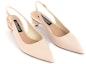 Lookbook (W) CHARLES & KEITH Tumit Tinggi Kulit Rekaan Moden Terbuka 'Beige' SL1-60920017_CHALK
