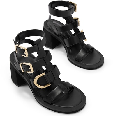 (W) (レディース) CHARLES & KEITH レザー編みカットアウトハイヒールサンダル 'Roman' SL1-61870006 SL1-61870006 Shop (W) (レディース) CHARLES & KEITH レザー編みカットアウトハイヒールサンダル 'Roman' SL1-61870006 SL1-61870006