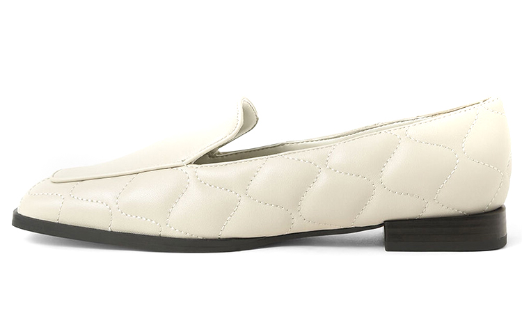 (Women) CHARLES & KEITH Loafer Flat 'Pink-White Stitch' SL1-71720051_CHALK