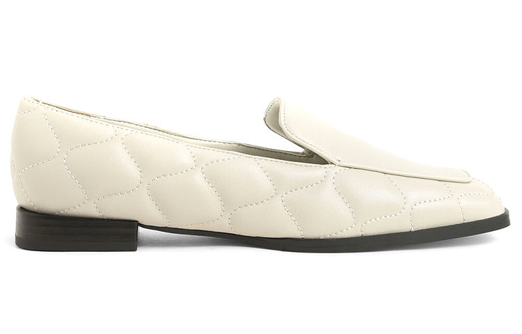 Order (W) CHARLES & KEITH Loafer Flat 'Jahitan Merah Jambu-Putih' SL1-71720051_CHALK