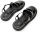 Lookbook (Women) CHARLES & KEITH Low-Heel Sandal 'Simplified Stitching Black' CK1-70900298_BLACK