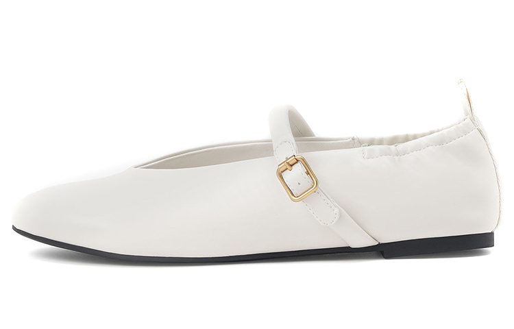 (Women) CHARLES & KEITH Mary Jane Flats 'White' CK1-70580168_CHALK