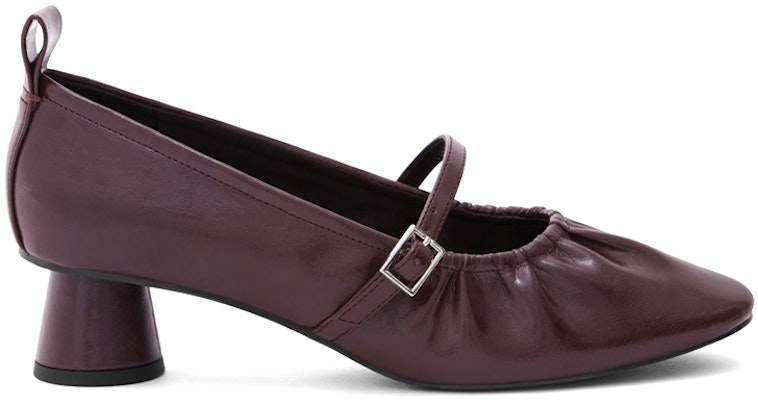 (W) CHARLES & KEITH 버건디 러쉬드 메리제인 힐 CK1-60580210_BURGUNDY Order (W) CHARLES & KEITH 버건디 러쉬드 메리제인 힐 CK1-60580210_BURGUNDY