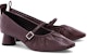(Women) CHARLES & KEITH Mary Jane Heels 'Burgundy Ruched' CK1-60580210_BURGUNDY