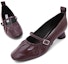 Shop (Women) CHARLES & KEITH Mary Jane Heels 'Burgundy Ruched' CK1-60580210_BURGUNDY