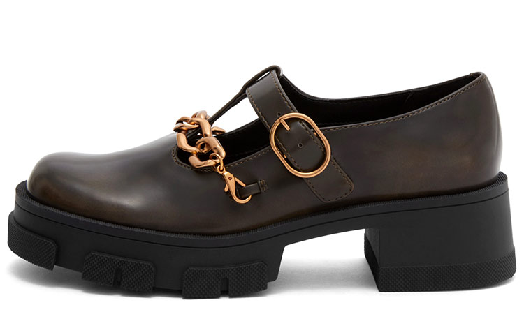 (Women) CHARLES & KEITH Mary Jane Platform 'Military Green Chain' CK1-70900323_MILITARYGREEN