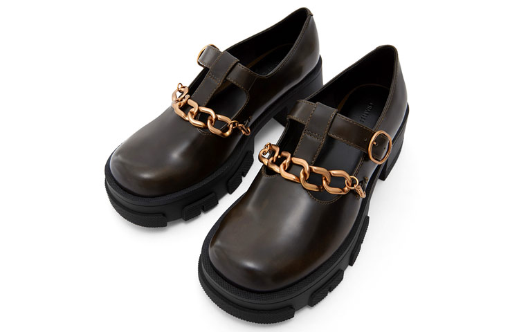 Lookbook (W) CHARLES & KEITH 메리제인 플랫폼 (밀리터리 그린 체인) CK1-70900323_MILITARYGREEN