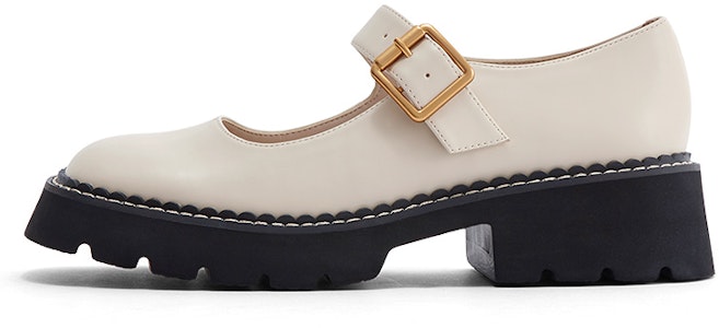 CHARLES&KEITH 金屬扣帶瑪麗珍 厚底鞋 女款 粉白色 Buy CHARLES&KEITH 金屬扣帶瑪麗珍 厚底鞋 女款 粉白色