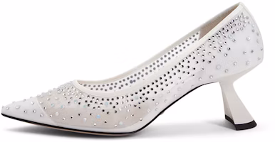 (Women) CHARLES & KEITH Mesh High Heels 'White Gemstone' SL1-60920051-A_WHITE (Women) CHARLES & KEITH Mesh High Heels 'White Gemstone' SL1-60920051-A_WHITE