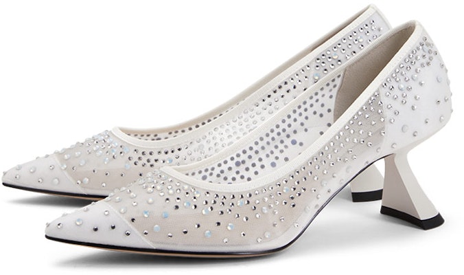 (W) CHARLES & KEITH Sepatu Hak Tinggi Jala 'Batu Permata Putih' SL1-60920051-A_WHITE Order (W) CHARLES & KEITH Sepatu Hak Tinggi Jala 'Batu Permata Putih' SL1-60920051-A_WHITE