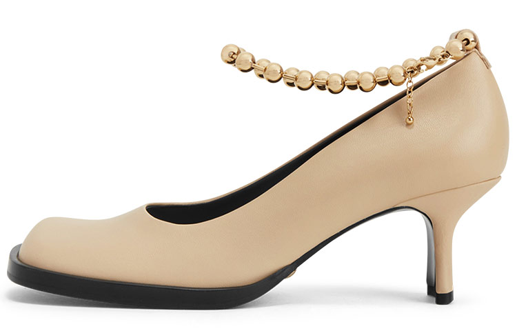 Lookbook (W) (女性用) CHARLES & KEITH チェーン飾りブロックヒールレザー SL1-60280416 SL1-60280416