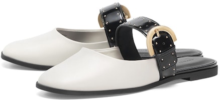 (W) CHARLES & KEITH Muller Tumit Rendah 'Blok Warna Merah Jambu Putih' CK1-70580187_CHALK Order (W) CHARLES & KEITH Muller Tumit Rendah 'Blok Warna Merah Jambu Putih' CK1-70580187_CHALK