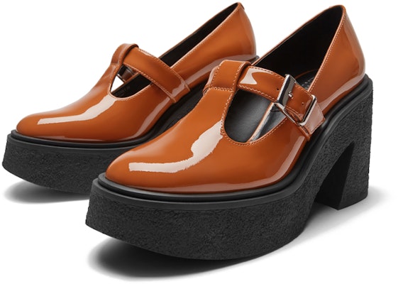 (Women) CHARLES & KEITH Patent Leather Retro Mary Jane Pumps 'Brandy' SL1-81720001_COGNAC Lookbook (Women) CHARLES & KEITH Patent Leather Retro Mary Jane Pumps 'Brandy' SL1-81720001_COGNAC