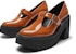 (W) CHARLES & KEITH Kasut Tumit Tinggi Retro Mary Jane Kulit Berkilat 'Brandy' SL1-81720001_COGNAC