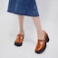 Purchase (W) CHARLES & KEITH Kasut Tumit Tinggi Retro Mary Jane Kulit Berkilat 'Brandy' SL1-81720001_COGNAC