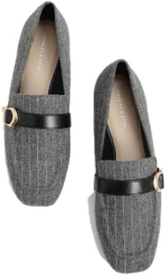 (W) CHARLES & KEITH 简约舒适灰色便士乐福鞋 CK1-70380889_GREY Shop (W) CHARLES & KEITH 简约舒适灰色便士乐福鞋 CK1-70380889_GREY