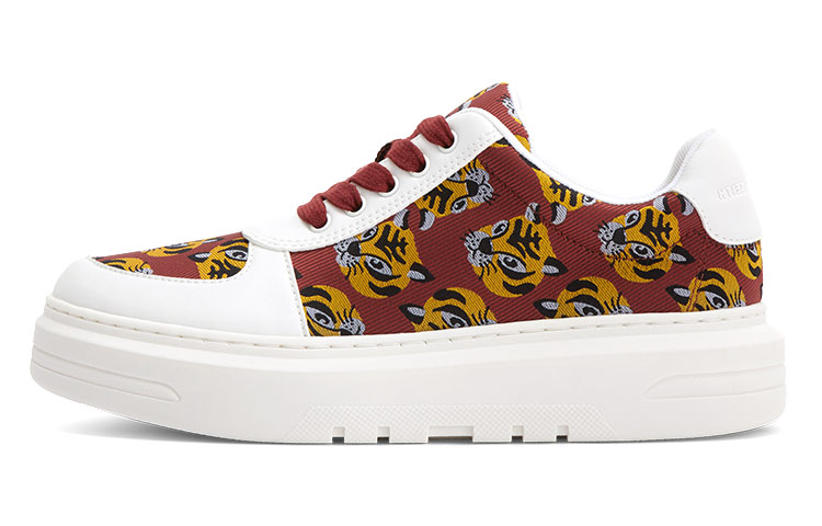 (Women) CHARLES & KEITH Platform Lace-Up Sneaker 'Red Tiger' CK1-70900354_RED