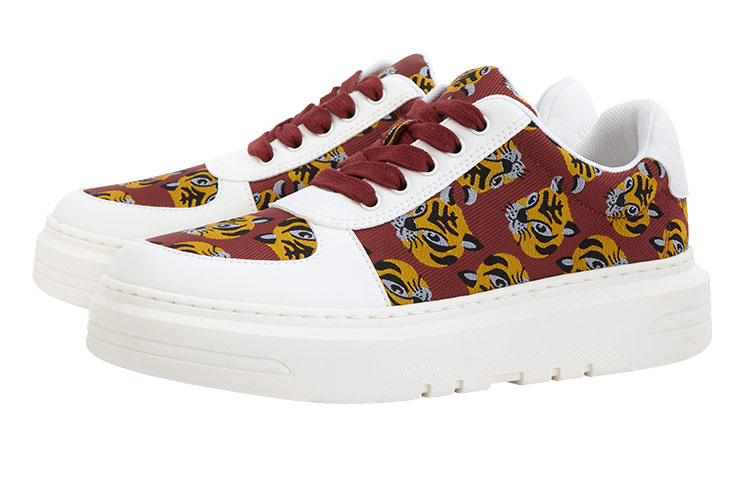 Order (W) CHARLES & KEITH Kasut Platform Bertali 'Harimau Merah' CK1-70900354_RED