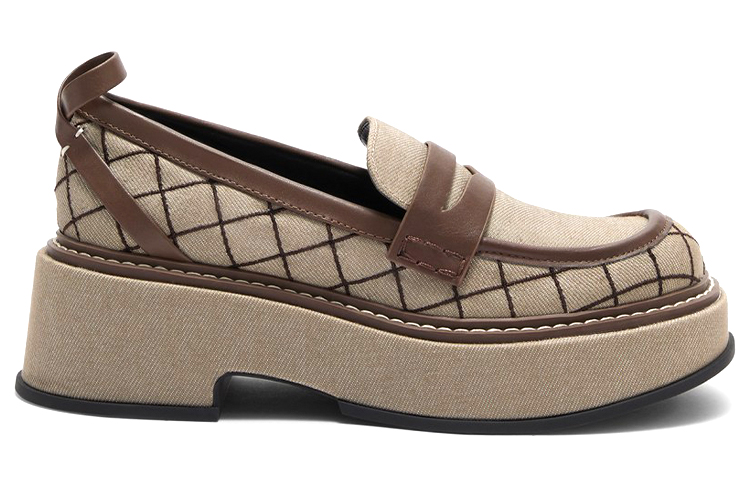 Order (W) CHARLES & KEITH Kasut Loafers Platform 'Coklat Quilted' CK1-70900304-A_BROWN