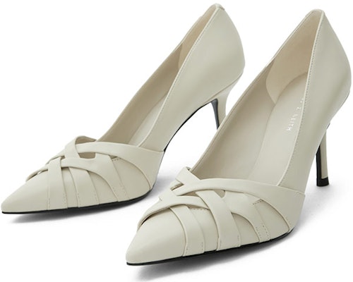 (W) CHARLES & KEITH Tumit Tinggi Runcing 'Merah Jambu-Putih' CK1-60361350_CHALK Lookbook (W) CHARLES & KEITH Tumit Tinggi Runcing 'Merah Jambu-Putih' CK1-60361350_CHALK