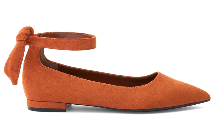 Order (W) CHARLES & KEITH Bailarinas con Punta y Tira al Tobillo 'Brandy' CK1-70900291_COGNAC