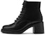 (W) CHARLES & KEITH PU 'Boot Pelana Tinggi Ala Inggeris Zip Sisi Hitam' CK1-90920134