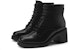 (W) CHARLES & KEITH PU 'Boot Pelana Tinggi Ala Inggeris Zip Sisi Hitam' CK1-90920134