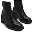 Purchase (W) CHARLES & KEITH PU 'Boot Pelana Tinggi Ala Inggeris Zip Sisi Hitam' CK1-90920134