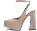 Shop (W) CHARLES & KEITH PU 'Sandal Tumit Tinggi Chunky Peep-Toe Barbie Bergaya' CK1-60361483