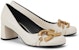 (W) CHARLES & KEITH PU 'Tumit Chunky Fesyen Perhiasan Metalik' CK1-60920321