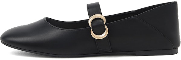 (Women) CHARLES & KEITH PU Buckle Round Toe Mary Jane Ballet Flats 'Black' CK1-70580166_BLACK (Women) CHARLES & KEITH PU Buckle Round Toe Mary Jane Ballet Flats 'Black' CK1-70580166_BLACK