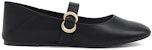 (Women) CHARLES & KEITH PU Buckle Round Toe Mary Jane Ballet Flats 'Black' CK1-70580166_BLACK