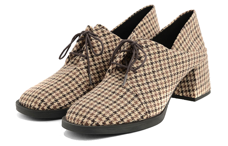 Lookbook (W) 찰스앤키스 캐주얼 레이스업 하이힐 (브라운) CK1-60361371_MULTI