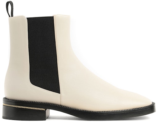 (Women) CHARLES & KEITH PU Chain-Trimmed High-Heeled Chelsea Boots 'Pink' CK1-90280039_CHALK Order (Women) CHARLES & KEITH PU Chain-Trimmed High-Heeled Chelsea Boots 'Pink' CK1-90280039_CHALK