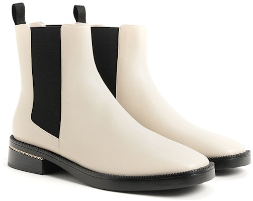 (Women) CHARLES & KEITH PU Chain-Trimmed High-Heeled Chelsea Boots 'Pink' CK1-90280039_CHALK Lookbook (Women) CHARLES & KEITH PU Chain-Trimmed High-Heeled Chelsea Boots 'Pink' CK1-90280039_CHALK