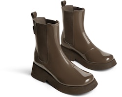 (W) CHARLES & KEITH Bota Chelsea PU 'Plataforma Patente' CK1-90280050 1