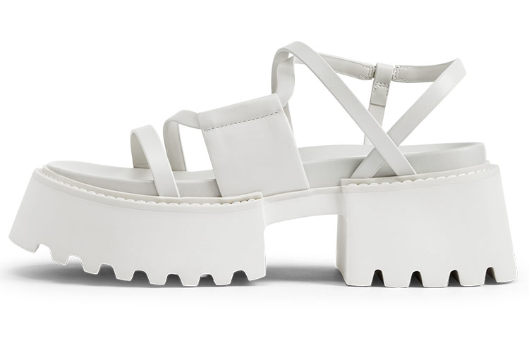 Buy (W) 查尔斯&凯斯PU厚底凉鞋'交叉带白色' CK1-70380903_WHITE