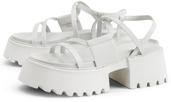 (Women) CHARLES & KEITH PU Chunky Platform Sandal 'Cross-Strap White' CK1-70380903_WHITE Order (Women) CHARLES & KEITH PU Chunky Platform Sandal 'Cross-Strap White' CK1-70380903_WHITE