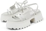Lookbook (W) CHARLES & KEITH PU Sandal Platform 'Cross-Strap Putih' CK1-70380903_WHITE