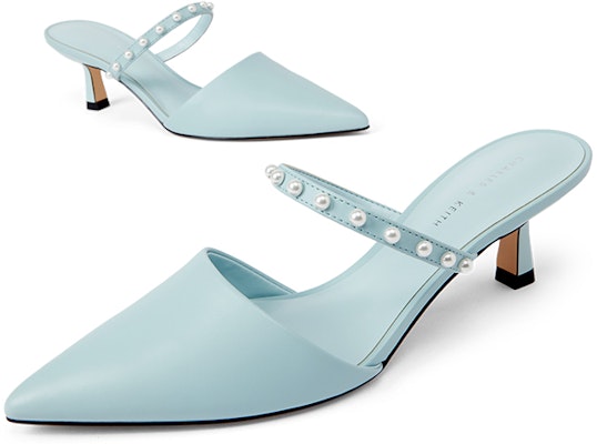 (Women) CHARLES & KEITH PU Light Blue 'Pearl Ankle-Strap Stiletto' CK1-60920300_LIGHTBLUE Lookbook (Women) CHARLES & KEITH PU Light Blue 'Pearl Ankle-Strap Stiletto' CK1-60920300_LIGHTBLUE