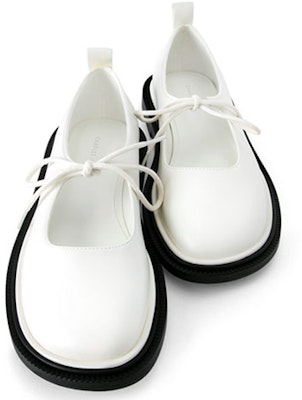 (Women) CHARLES & KEITH PU Mary Jane Flats 'Simple Casual Round Toe White' CK1-70900270_WHITE Shop (Women) CHARLES & KEITH PU Mary Jane Flats 'Simple Casual Round Toe White' CK1-70900270_WHITE