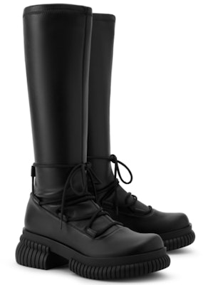 (W) CHARLES & KEITH PU Platform Zip 'Slim Tall Boot' Sepatu Bot Tinggi Wanita CK1-90360373 Order (W) CHARLES & KEITH PU Platform Zip 'Slim Tall Boot' Sepatu Bot Tinggi Wanita CK1-90360373