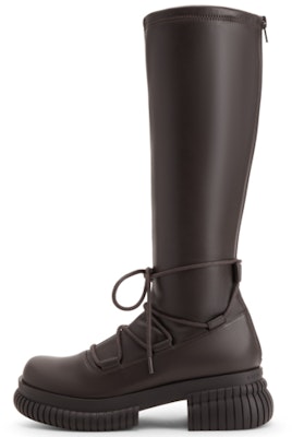 (W) CHARLES & KEITH PU Platform Zip 'Slim Tall Boot' Sepatu Bot Tinggi Wanita CK1-90360373 Sizing (W) CHARLES & KEITH PU Platform Zip 'Slim Tall Boot' Sepatu Bot Tinggi Wanita CK1-90360373
