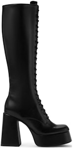 (W) 查尔斯和凯斯PU复古厚底长靴“黑色”骑士款 CK1-90280055 Order (W) 查尔斯和凯斯PU复古厚底长靴“黑色”骑士款 CK1-90280055