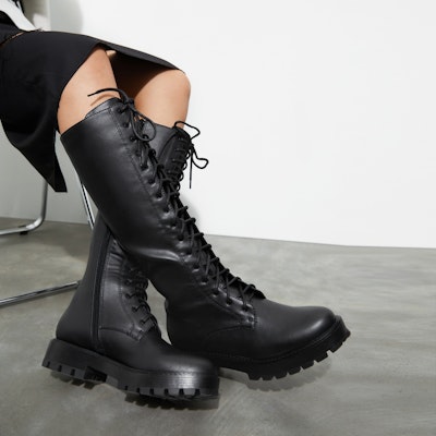 (Women) CHARLES & KEITH PU Retro Lace-Up Platform 'Martins' CK1-90360348 Sizing (Women) CHARLES & KEITH PU Retro Lace-Up Platform 'Martins' CK1-90360348