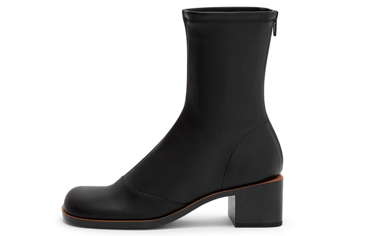 (Women) CHARLES & KEITH PU Retro Versatile Outdoor Casual Zip Short Boots 'Black' CK1-90900096_BLACK