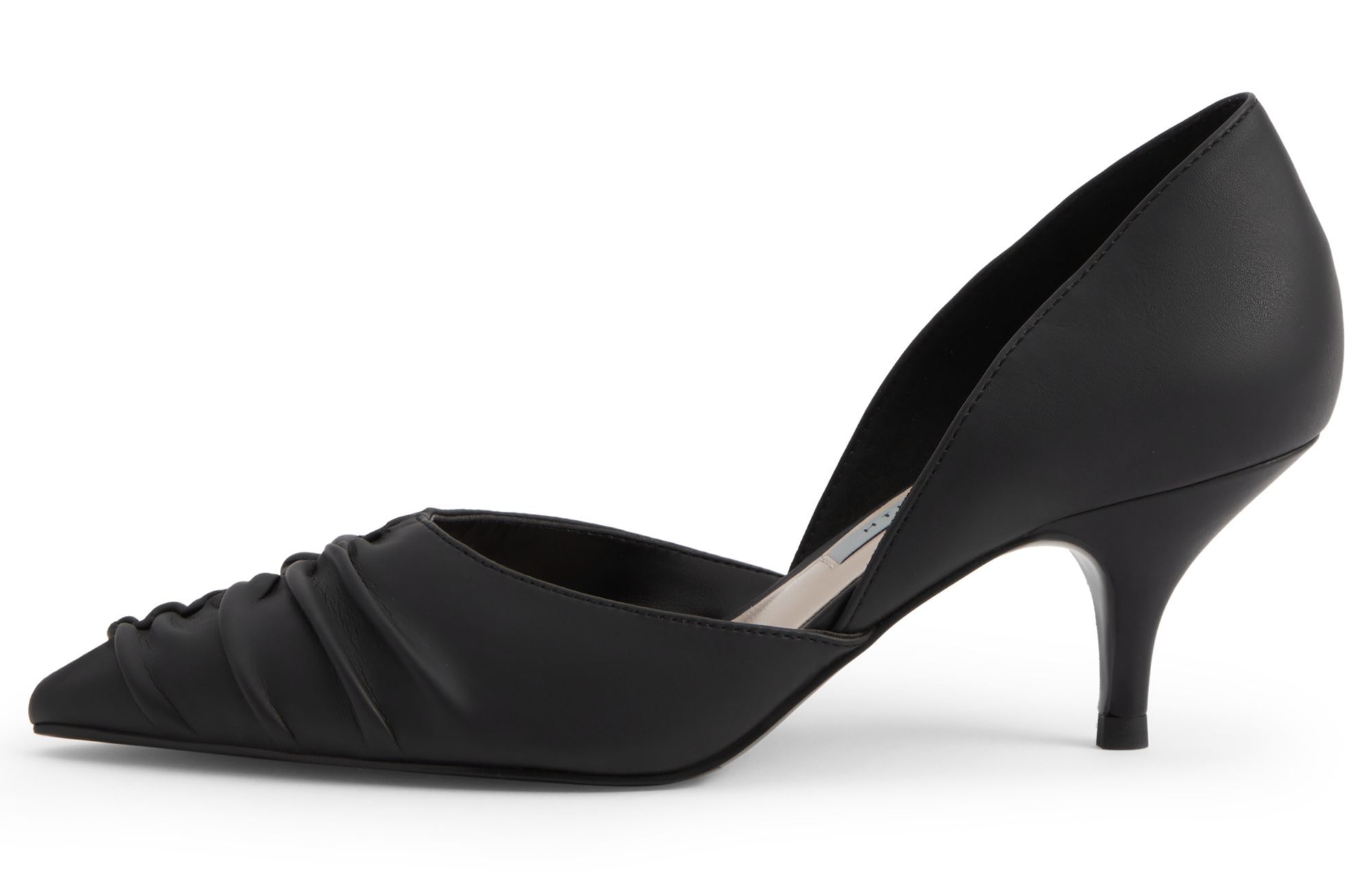 Purchase (W) CHARLES & KEITH PU Tacón Aguja con Punta Fruncida 'Negro' CK1-60361304