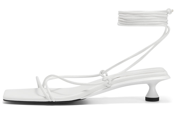 (Women) CHARLES & KEITH PU Sandals 'White Lace-Up Open-Toe' CK1-61720111_WHITE