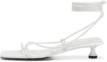 (Women) CHARLES & KEITH PU Sandals 'White Lace-Up Open-Toe' CK1-61720111_WHITE (Women) CHARLES & KEITH PU Sandals 'White Lace-Up Open-Toe' CK1-61720111_WHITE