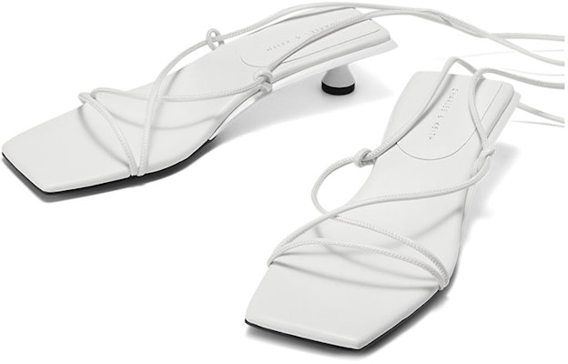(Women) CHARLES & KEITH PU Sandals 'White Lace-Up Open-Toe' CK1-61720111_WHITE Shop (Women) CHARLES & KEITH PU Sandals 'White Lace-Up Open-Toe' CK1-61720111_WHITE
